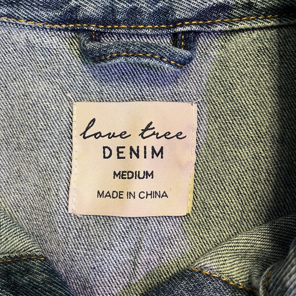 Distressed Jean Jacket | Medium Wash | Size M - Picture 7 of 8